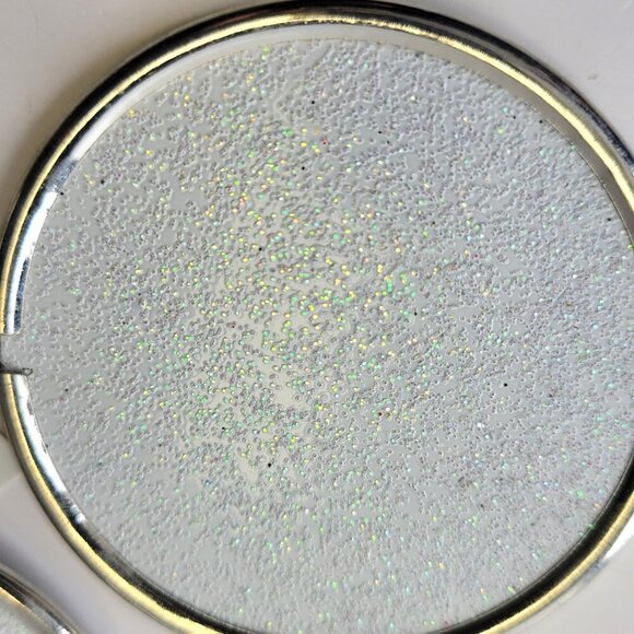 Silver Butterfly Earrings Silver Glitter Large Round Earrings Butterfly Earrings - Picture 7 of 7